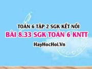 Bài 8.33 SGK Toán 6 tập 2 Kết nối tri thức